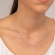 Κολιέ Excite fashion jewellery ροζάριο με λευκές πέτρες και ατσάλινη αλυσίδα. K-1620-03-17-55