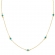 Κολιέ Excite fashion jewellery με τυρκουάζ ζιργκόν  από επιχρυσωμένο ασήμι 925.  K-68-TYR-G-105