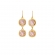 Σκουλαρίκια Excite Fashion Jewellery κρεμαστά με nude κρύσταλλα Swarovski. S-1619-01-11-105