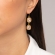 Σκουλαρίκια Excite Fashion Jewellery κρεμαστά με nude κρύσταλλα Swarovski από επιχρυσωμένο ατσάλι. S-1619-01-11-105