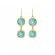 Σκουλαρίκια Excite Fashion Jewellery κρεμαστά με γαλάζια κρύσταλλα Swarovski. S-1619-01-14-105