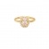 Μονόπετρο δαχτυλίδι Excite Fashion Jewellery, ροζέτα με λευκά ζιργκόν από επιχρυσωμένο ασήμι 925.  D-55-AS-G-105