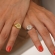 Στρογγυλό δαχτυλίδι σεβαλιέ Excite Fashion Jewellery από επιπλατινωμένο ασήμι 925, με λευκά  ζιργκόν.. D-62-AS-S-99