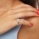 Οβάλ δαχτυλίδι σεβαλιέ Excite Fashion Jewellery,  με λευκά ζιργκόν, από επιπλατινωμένο ασήμι 925. D-64-AS-S-135
