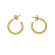 Σκουλαρίκια Excite Fashion Jewellery κρίκοι γυριστοί από επιχρυσωμένο ασήμι 925.S-5-G-89