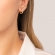 Σκουλαρίκια κρικάκια Excite Fashion Jewellery  από επιχρυσωμένο ασήμι 925 με διπλή σειρά λευκά ζιργκόν. S-91-AS-G-89