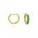 Σκουλαρίκια κρικάκια Excite Fashion Jewellery από επιχρυσωμένο ασήμι 925 με διπλή σειρά πράσινο ζιργκόν. S-91-PRAS-G-89