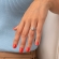 Μονόπετρο δαχτυλίδι Excite Fashion Jewellery, ροζέτα με λευκά ζιργκόν από επιπλατινωμένο ασήμι 925.  D-55-AS-S-105