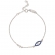 Βραχιόλι  Excite Fashion Jewellery οβάλ ματάκι με μπλέ και  λευκό ζιργκόν απο επιπλατινωμένο ασήμι 925.B-11-8-G-55