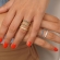 Δαχτυλίδι μισόβερο Excite Fashion Jewellery, με πολύχρωμα  ζιργκόν από επιχρυσωμένο ασήμι 925. D-76-MYLTI-G-79