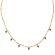 Κολιέ Excite Fashion Jewellery με κρεμαστά μωβ κρυσταλλάκια από επιχρυσωμένο ανοξείδωτο ατσάλι. K-1717-01-24-75