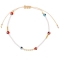 Βραχιόλι μακραμέ Boho της Excite Fashion Jewellery, με ματάκια, λευκές πέτρες και χρυσές χάντρες. B-110476-45