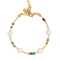 Βραχιόλι  Boho της Excite Fashion Jewellery, με περλίτσες, πολύχρωμες και χρυσές χάντρες. B-110489-45