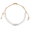 Βραχιόλι μακραμέ της Excite Fashion Jewellery, ματάκι με σμάλτο σε ασημί μπάρα και λευκές πέτρες. B-1401-01-01-49