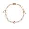 Βραχιόλι μακραμέ της Excite Fashion Jewellery, επίχρυσο πολύχρωμο ματάκι με  σμάλτο και λευκές πέτρες. B-1405-01-01-49