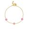 Βραχιόλι της Excite Fashion Jewellery, σειρά ματάκια με ροζ σμάλτο από  επιχρυσωμένο ανοξείδωτο ατσάλι. B006-PINK-65