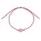 Βραχιόλι Μαρτάκι της Excite fashion jewellery , φτιαγμένο με το παραδοσιακό άσπρο κόκκινο κορδόνι, μεταλλικό στοιχείο λουλουδάκι με σμάλτο. BMAR-1701-01-24-32