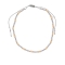 Βραχιόλι ποδιού της Excite Fashion Jewellery με γκρί και χρυσές  χάντρες και ρυθμιζόμενο κλείσιμο με μακραμέ. BP-110456-45