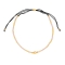 Βραχιόλι λεπτό Boho της Excite Fashion Jewellery, με χρυσή πέτρα, ροζ και χρυσές χάντρες από ανοξείδωτο ατσάλι.BR-0121-4