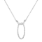 Κομψό κολιέ από την Excite Fashion Jewellery οβάλ κύκλος, δεμένος με το συμβολο του άπειρου και στολισμένος με λευκά ζιργκόν από επιχρυσωμένο ασήμι 925. K-121-AS-S-99