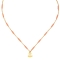 Κολιέ Excite Fashion Jewellery με κοραλί μπαρίτσες απο σμάλτο, αλυσίδα και κρεμαστή άγκυρα από επιχρυσωμένο ανοξείδωτο ατσάλι. K-1720-01-05-6