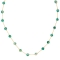 Κολιέ Excite Fashion Jewellery με ημιπολύτιμες  πράσινες χάντρες και αλυσίδα από επιχρυσωμένο ανοξείδωτο ατσάλι. K-1724-01-30-85