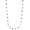 Μακρύ κολιέ Excite Fashion Jewellery με ημιπολύτιμες πολύχρωμες χάντρες και αλυσίδα από επιχρυσωμένο ανοξείδωτο ατσάλι. K-1725-01-04-145