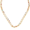 Διπλό κολιέ από την Excite fashion jewellery,  ροζάριο με χρωματιστές  πέτρες και ατσάλινη επίχρυση αλυσίδα dots. K-1729-01-17-12