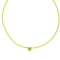 Χειροποίητο κολιέ από την Excite Fashion Jewellery σχέδιο λουλουδάκι  με κίτρινο καουτσούκ από ανοξείδωτο ατσάλι. K-1733-01-16-48