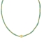 Χειροποίητο κολιέ από την Excite Fashion Jewellery ματάκι με σμάλτο, και μεταξωτό πράσινο κορδόνι από ανοξείδωτο ατσάλι. K-1734-01-08-45