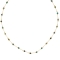 Kολιέ από την Excite fashion jewellery, ροζάριο με λαδί πέτρα ταγιέ  και  ατσάλινη ανοξείδωτη επίχρυση αλυσίδα. KE-1801-01-LADI-89