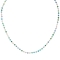 Kολιέ από την Excite fashion jewellery, ροζάριο με γαλαζοπράσινες πέτρες ταγιέ και ατσάλινη ανοξείδωτη επίχρυση αλυσίδα. KE-1805-01-AQUA-69