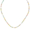 Kολιέ από την Excite fashion jewellery, ροζάριο με γυάλινη multi πέτρα ταγιέ και ατσάλινη ανοξείδωτη επίχρυση αλυσίδα. KE-1805-01-MYLTI-69