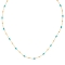 Kολιέ από την Excite fashion jewellery, ροζάριο με τυρκουάζ πέτρα σωληνάκι, χρυσή μπίλια  και ατσάλινη ανοξείδωτη επίχρυση αλυσίδα. KE-1807-01-TYRKI-89