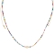 Κολιέ Boho της Excite Fashion Jewellery, με πέρλα και πολύχρωμες χάντρες από επιχρυσωμένο ατσάλι. N-110424-6