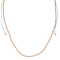 Κολιέ μακραμέ Boho της Excite Fashion Jewellery, με περλίτσες, χρυσές και ροζ χάντρες. N-110440-85