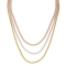 Τριπλή αλυσίδα φίδι από την Excite Fashion Jewellery από επιχρυσωμένο, επιπλατινωμένο και ροζ χρυσό ανοξείδωτο ατσάλι. N-YH1531A-MIX-7