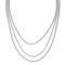 Τριπλή αλυσίδα φίδι από την Excite Fashion Jewellery από επιπλατινωμένο  ανοξείδωτο ατσάλι. N-YH1531A-S-7