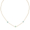 Kολιέ από την Excite fashion jewellery, τρία  ματάκια  με λευκό σμάλτο  και ατσάλινη ανοξείδωτη επίχρυση αλυσίδα. N005-WHITE-79