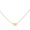Kολιέ από την Excite fashion jewellery, ματάκι με ροζ / λευκό σμάλτο στολισμένο με επίχρυση λεπτομέρεια και ατσάλινη ανοξείδωτη επίχρυση αλυσίδα. N007-PINK-6