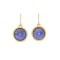 Χειροποίητα σκουλαρίκια Excite Fashion Jewellery με μωβ κρύσταλλο  από επιχρυσωμένο ατσάλι S-848-01-34-5