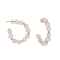 Κρίκοι από την  Excite Fashion Jewellery, με πέρλες και χρυσές μπίλιες, μεσαίου μεγέθους από ανοξείδωτο (δεν μαυρίζει) επιχρυσωμένο ατσάλι. E-YH526A-G-65