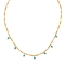 Κολιέ Excite Fashion Jewellery με κρεμαστά πετρόλ κρυσταλλάκια από επιχρυσωμένο ανοξείδωτο ατσάλι. K-1717-01-30-75