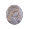 Ασημένια Καθολική Εικόνα Ευλογημένη Μητέρα Οβάλ Ασημί - Χρυσό 16x19.3 Λευκό