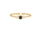 Δαχτυλίδι Excite Fashion Jewellery με μαύρα και λευκά ζιργκόν από επιχρυσωμένο ασήμι 925.  D-60-M-G-6