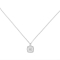 Κολιέ excite fashion jewellery με κρεμαστό ανάγλυφο μοτιφ στολισμένο με λευκό κρυσταλάκι από επιπλατινωμένο ασήμι 925 K-125-AS-S-89