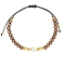 Χειροποίητο βραχιόλι με roz gold χάνδρες, περλίτσα και χρυσά κυβάκια από την Excite Fashion Jewellery. B-1429-05-13-45