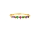 Δαχτυλίδι επιχρυσωμένο ασήμι 925, με οβάλ μοβ  και  πολύχρωμα  ζιργκόν  της Excite Fashion Jewellery. D-15-G-1-89