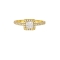 Δαχτυλίδι από επιχρυσωμένο ασήμι 925,  με τετράγωνο ζιργκόν, στολισμένο με μικρότερα λευκά, από την Excite Fashion Jewellery. D-8-G-95