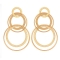 Σκουλαρίκια  από ανοξείδωτο (δεν μαυρίζει) επιχρυσωμένο ατσάλι, ασύμμετροι κρίκοι με ανάγλυφη ή λουστρέ υφή, της Excite Fashion Jewellery. E013-G-89